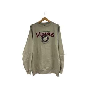 NWT Vtg Great American Mens Wolfs Wilderness Outdoor Crossover Sweatshirt Sz XL